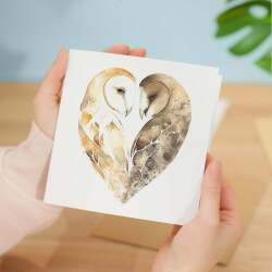 Valentine's Day Card For Wife Valentine's Day Card For Husband Boyfriend or Girlfriend Valentine's Day Card For Him or Her Sand Owls