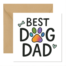 Father's Day Card - Best Dog Dad - Standard Smooth Card