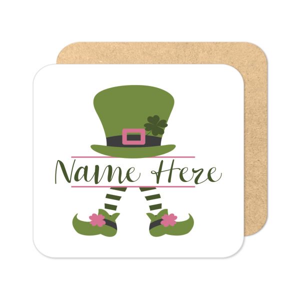 Personalised St. Patrick's Day Coaster - Leprechaun Monogram