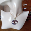 Green Jade and Iridescent Tree of Life Charm