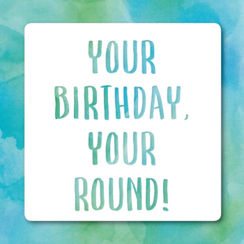 Holy Mackerel your round funny birthday card - from the Frankly My Dear humour and celebrations range - 15cm square and blank inside for your message - made in the UK