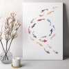 Koi carp circle greeting card -  designed by Eloise Hall - 15.7 x 11cm and blank inside, made in the UK