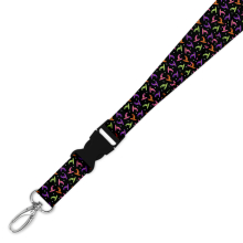 Double Breakaway Lanyard - Colourful Witch Hats