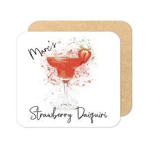 Personalised Strawberry Daiquiri Coaster with Splash Effect