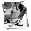 Cellist - vintage black and white themed card featuring a cello being played - 12.6 x 17.7cm and blank inside - made in the UK
