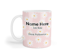 Personalised Ceramic Mug - Pink Daisy