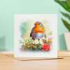 Postcard Prints - Notelet Card of a Robin For Anyone Any Occasion Card For Her or For Him Card For Birthday or Easter Card Thank You Card - Square (5.5x5.5) / Blank Inside
