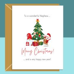 Nephew Christmas Card - Ideal personalised Xmas card for your Nephew