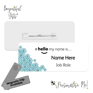 #hello my name is... Name Badge - Floral Doodle Corner