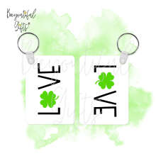 St. Patrick's Day Key Ring - Love with Clover