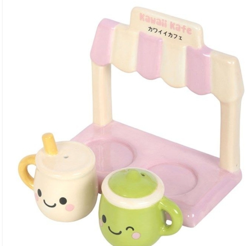 kawaii cafe Salt and Pepper Shakers