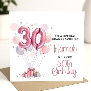 Personalised 30th Birthday Card - On Your 30th Birthday
