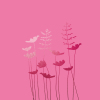 Anemones Blank Pink Greeting Card