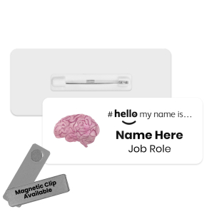 Name Badge - Watercolour Organs Hello My Name is... - Brain