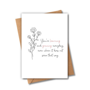 Self Love Card - You're Learning and Growing Everyday