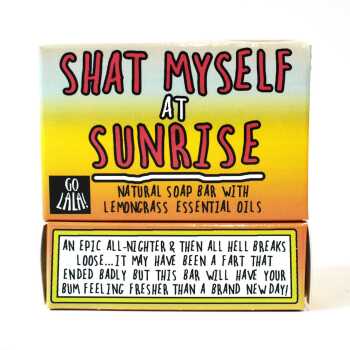 Shat Myself at Sunrise Lemongrass soap