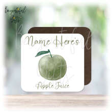 Personalised Drinks Coaster - Name's Apple Juice Goes Here!