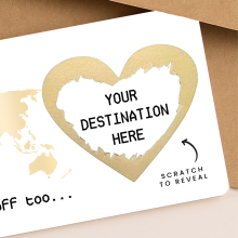 Personalised Scratch Reveal Boarding Pass | Scratch Reveal For Holiday Surprise