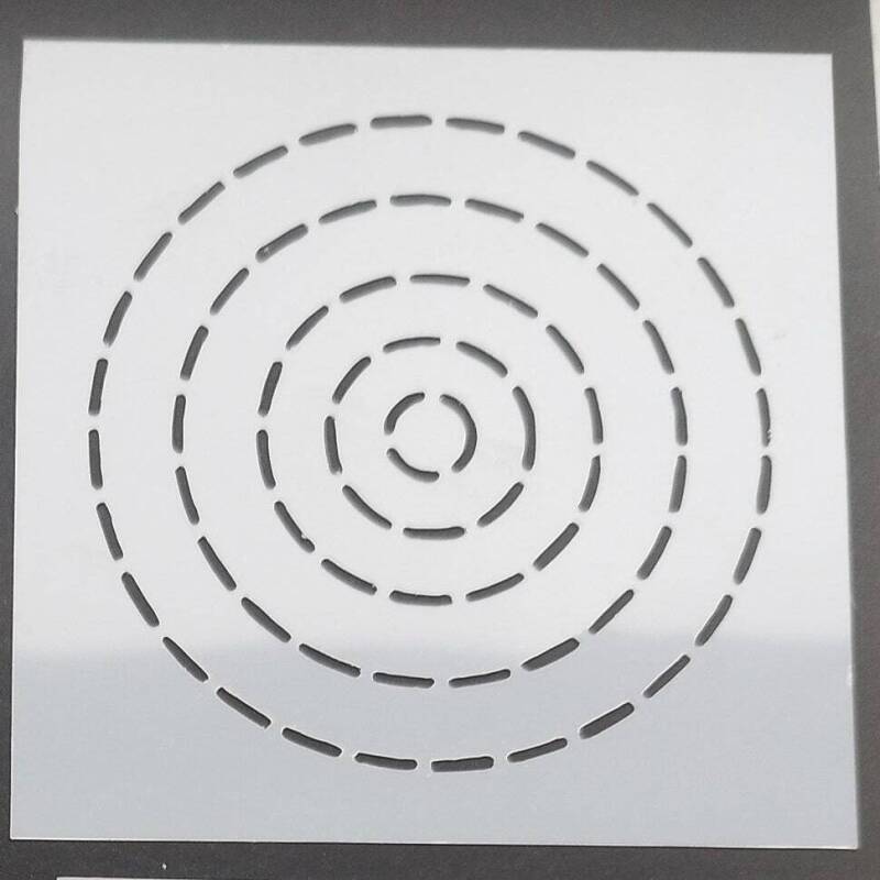 Sashiko Templates Circular | Visible Mending | Quilting and Sewing Templates | Reuseable Mending Stencils