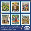 Tennis Card - Mixed Doubles - Polymer Clay Art by Erica Sturla - Fun Tennis Card UK