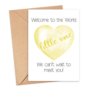 New Baby Card - Welcome to the World Little One