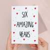 5 Year Anniversary Card For Wife or Husband Anniversary Card for 5th Anniversary Card For Boyfriend or Girlfriend Fifth Wedding Anniversary - Large (5x7) / Blank Message