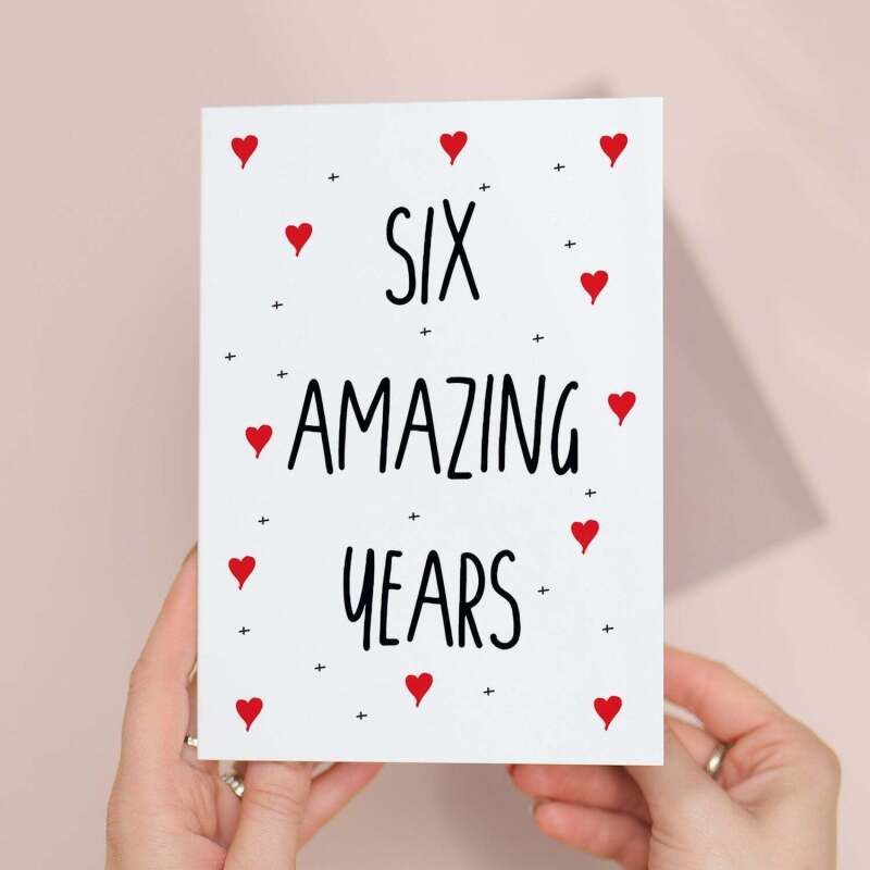 5 Year Anniversary Card For Wife or Husband Anniversary Card for 5th Anniversary Card For Boyfriend or Girlfriend Fifth Wedding Anniversary - Large (5x7) / Blank Message