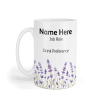 Personalised Ceramic Mug - Lavender Border