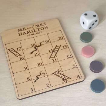 Snakes and Ladders Table Top Wedding Favour Game / Wedding Games / Personalised Favours / Snakes & Ladders