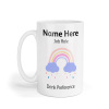 Personalised Ceramic Mug - Pastel Rainbow Cloud