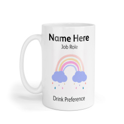 Personalised Ceramic Mug - Pastel Rainbow Cloud