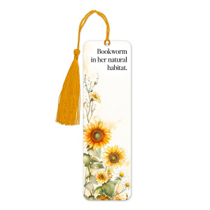 Aluminium Bookmark with Tassel - Bookworm In Her Natural Habitat