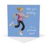 Personal best birthday card for her - designed by Erica Sturla - 15cm square and blank inside, made in the UK