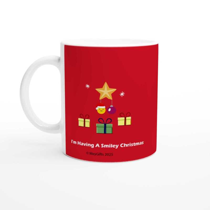 I'm Having A Smiley Christmas Mug - Ceramic White