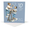 6th to 10th Anniversary Card Pack - Fun Wedding Anniversary Cards - Polymer Clay Art by Erica Sturla - Made in the UK