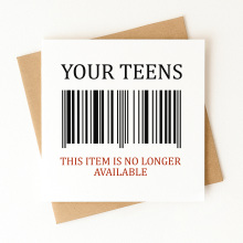 20th Birthday Card - Your Teens This Item Is No Longer Available - Standard Smooth Card