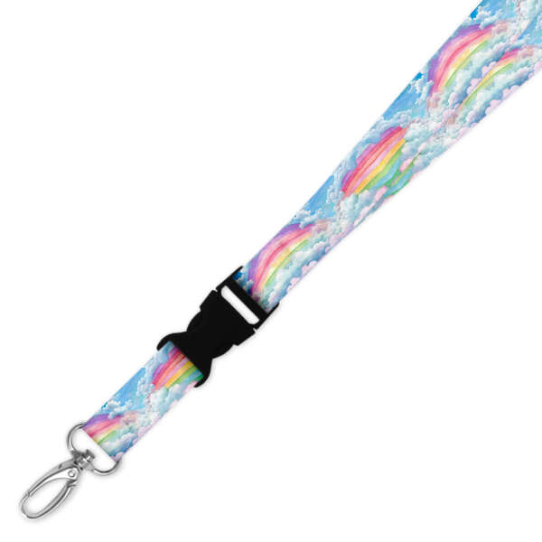 Double Breakaway Lanyard - Rainbow In The Clouds