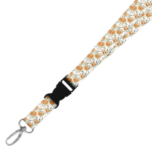 Double Breakaway Lanyard - Orange Roses