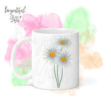 Watercolour Daisies Ceramic Mug