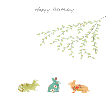 Bunnies Group Birthday Greeting Card