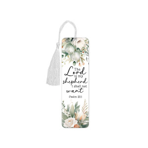Religious Aluminium Bookmark with Tassel - The Lord Is My Shepherd