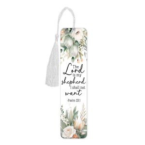 Religious Aluminium Bookmark with Tassel - The Lord Is My Shepherd