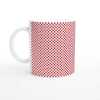 Multi Red Dot Pattern Mug - Ceramic White