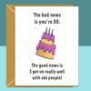 Funny 30th Birthday Card â€“ For Him or Her â€“ Brother, Sister, Friend, Bestie, Cousin, Colleague | Personalised Option | Fast Dispatch - Blank inside - Large - Glossy