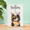 Birthday Card For Him or Her Of A Tortoiseshell Cat Illustration For Him or Her Birthday Gift - Portrait (5x7) / Blank Inside