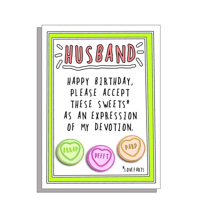 Husband Love Farts Birthday Card