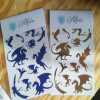 Dragon Sticker Sheet - Matte Black