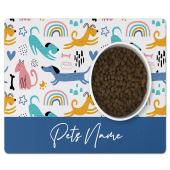 Dog Bowl Mat, Personalised Pet Bowl Mat