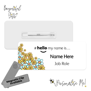 Name Badge - Floral Doodle Corner #hello my name is... - Design 7