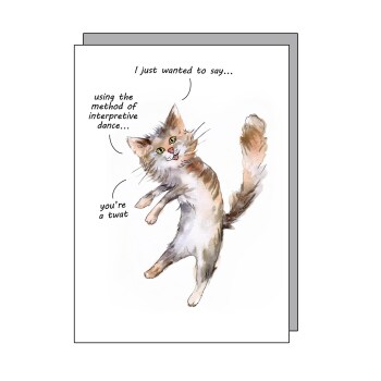 Interpretive Dance - funny cat card